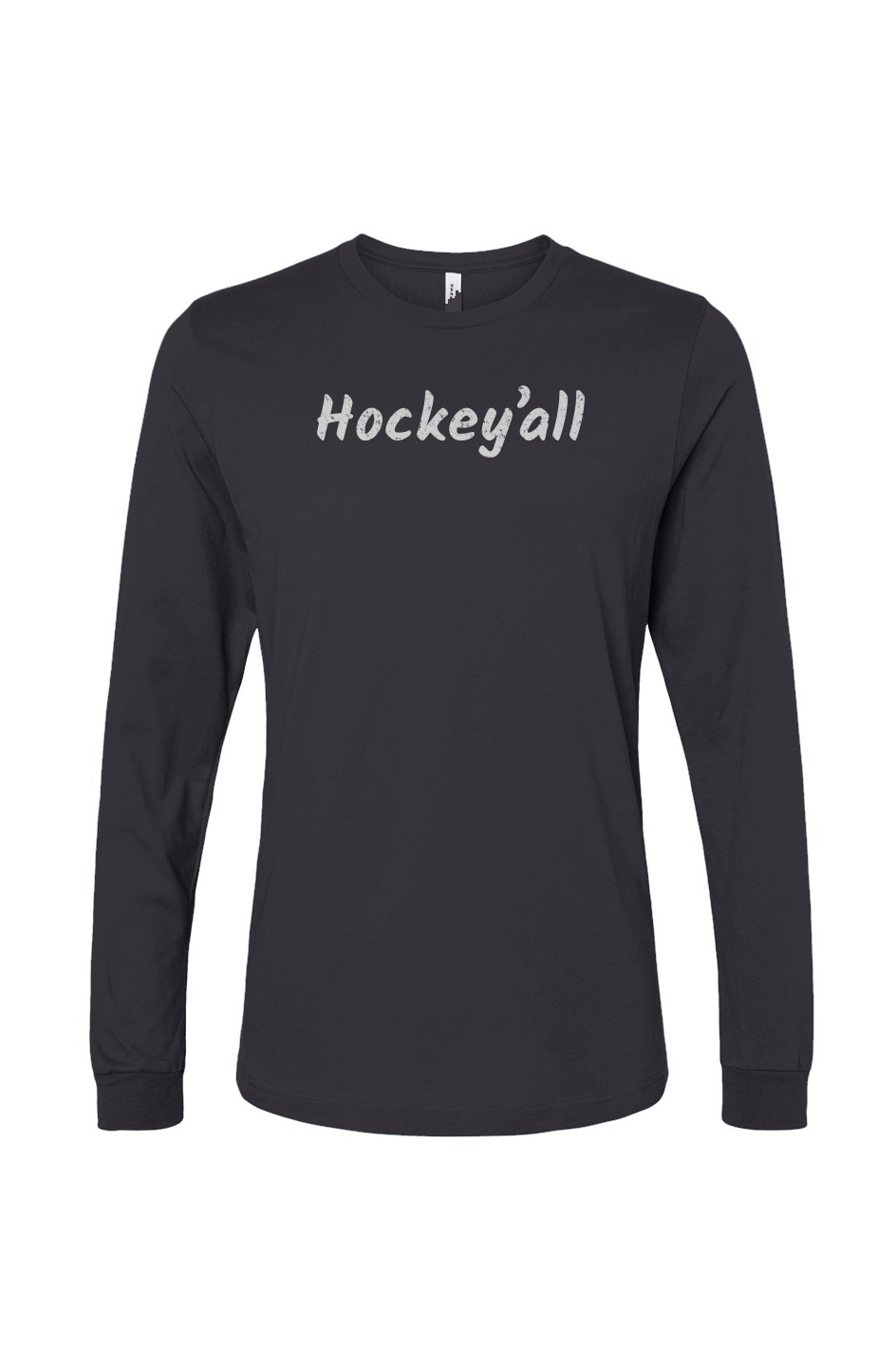 The Benchwarmer Hockey'all Long Sleeve Charcoal | Barn Garb Hockey Threads