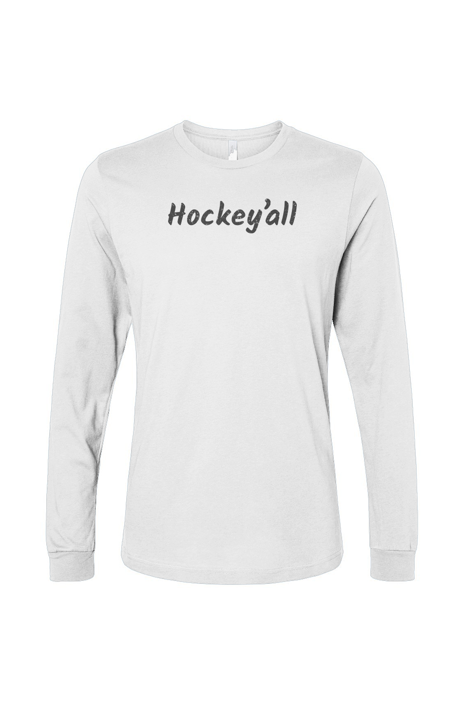 The Benchwarmer Hockey'all Long Sleeve White | Barn Garb Hockey Threads