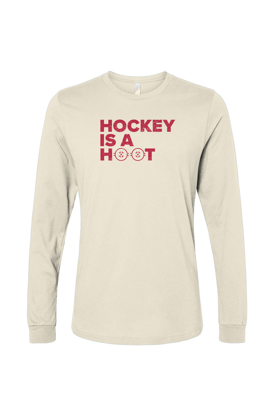 The Benchwarmer Hockey is a Hoot Long Sleeve Natural | Barn Garb Hockey Threads