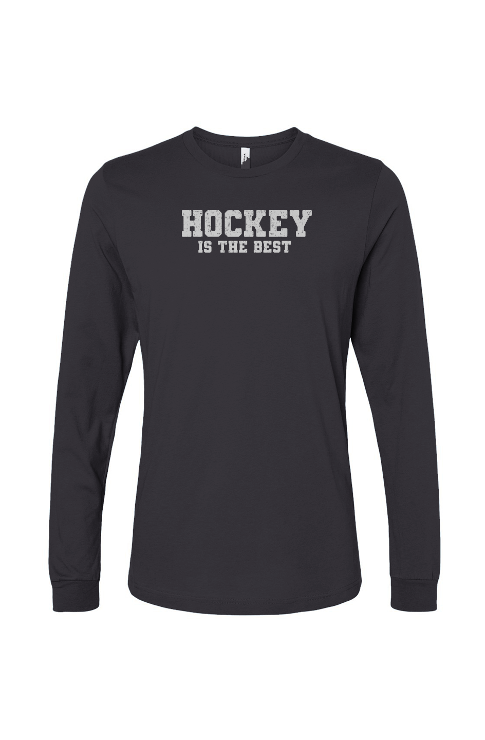 The Benchwarmer Hockey is the Best Long Sleeve Charcoal | Barn Garb Hockey Threads