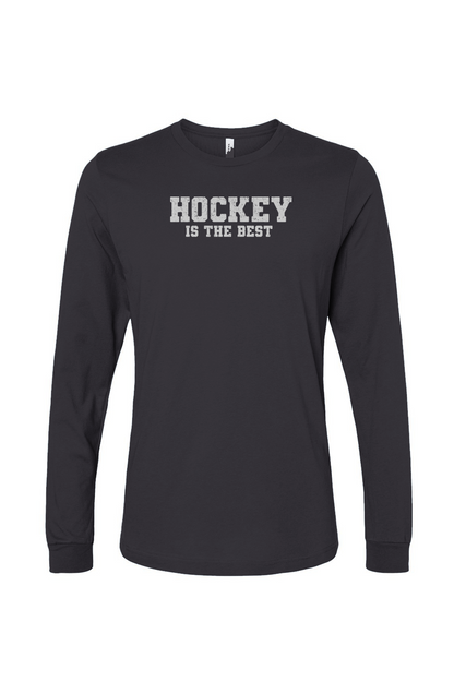 The Benchwarmer Hockey is the Best Long Sleeve Charcoal | Barn Garb Hockey Threads