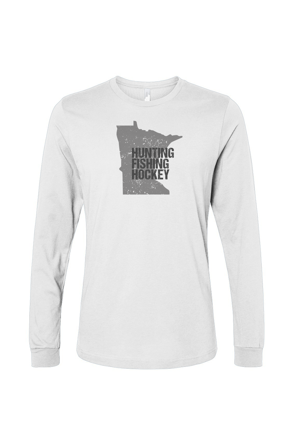 The Benchwarmer Hunting Fishing Hockey Long Sleeve White | Barn Garb Hockey Threads