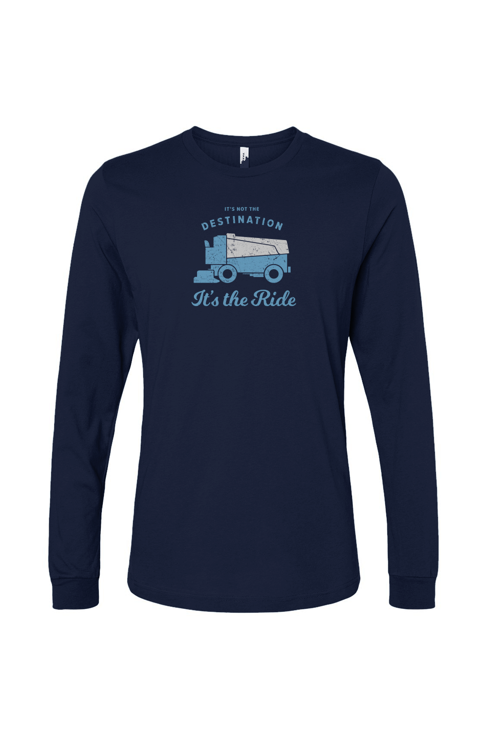 The Benchwarmer It's the Ride Long Sleeve Navy Blue | Barn Garb Hockey Threads