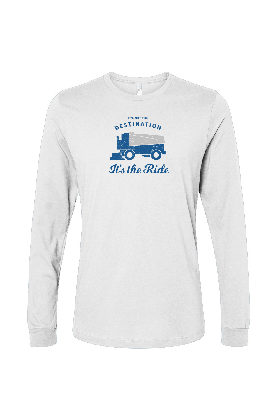 The Benchwarmer It's the Ride Long Sleeve White | Barn Garb Hockey Threads