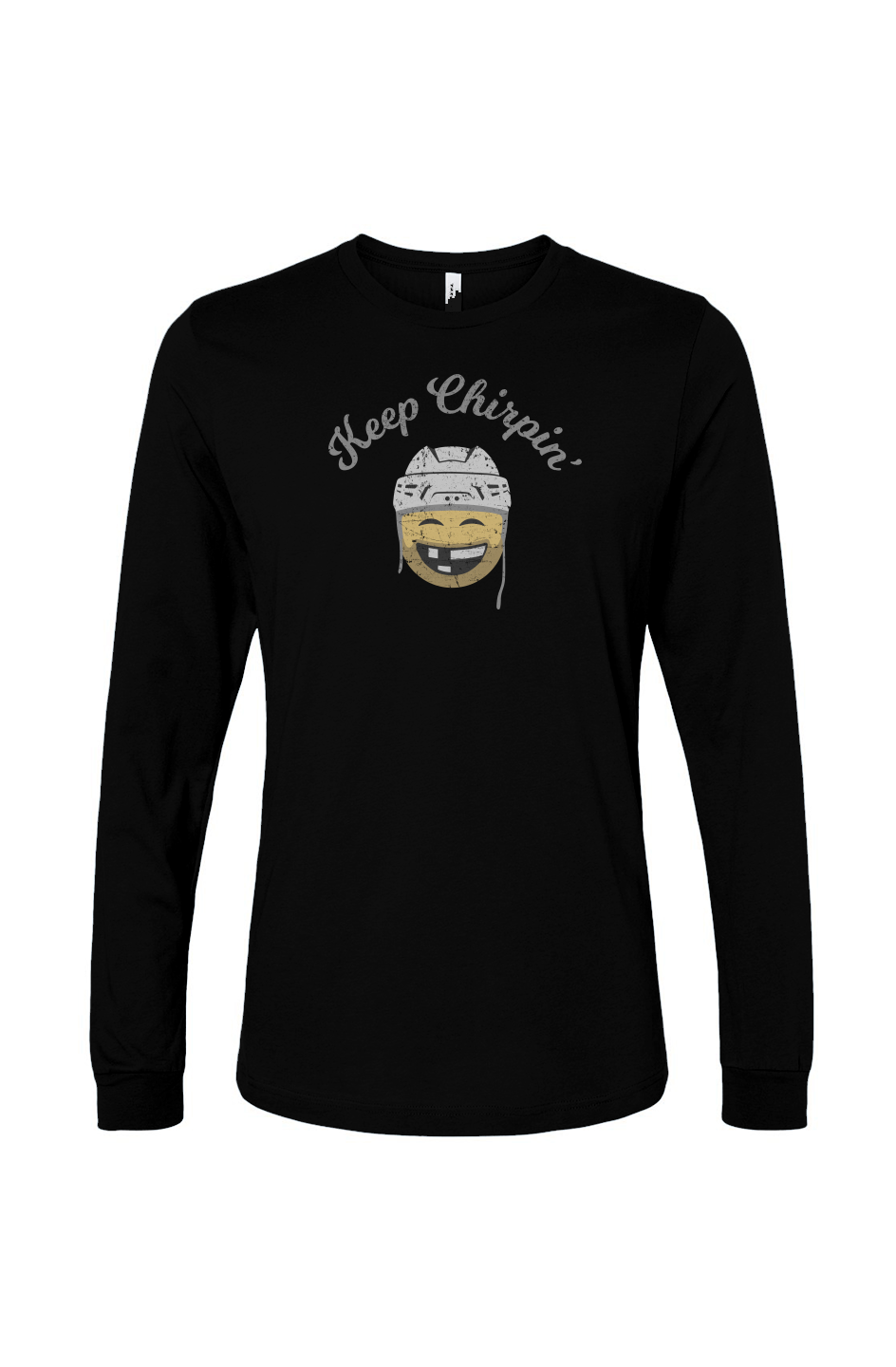 The Benchwarmer Keep Chirpin' Long Sleeve Black | Barn Garb Hockey Threads
