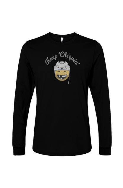The Benchwarmer Keep Chirpin' Long Sleeve Black | Barn Garb Hockey Threads