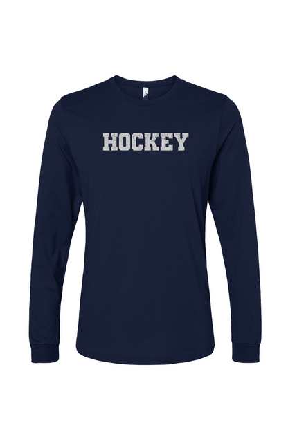 The Benchwarmer Legacy Hockey Long Sleeve Navy Blue | Barn Garb Hockey Threads
