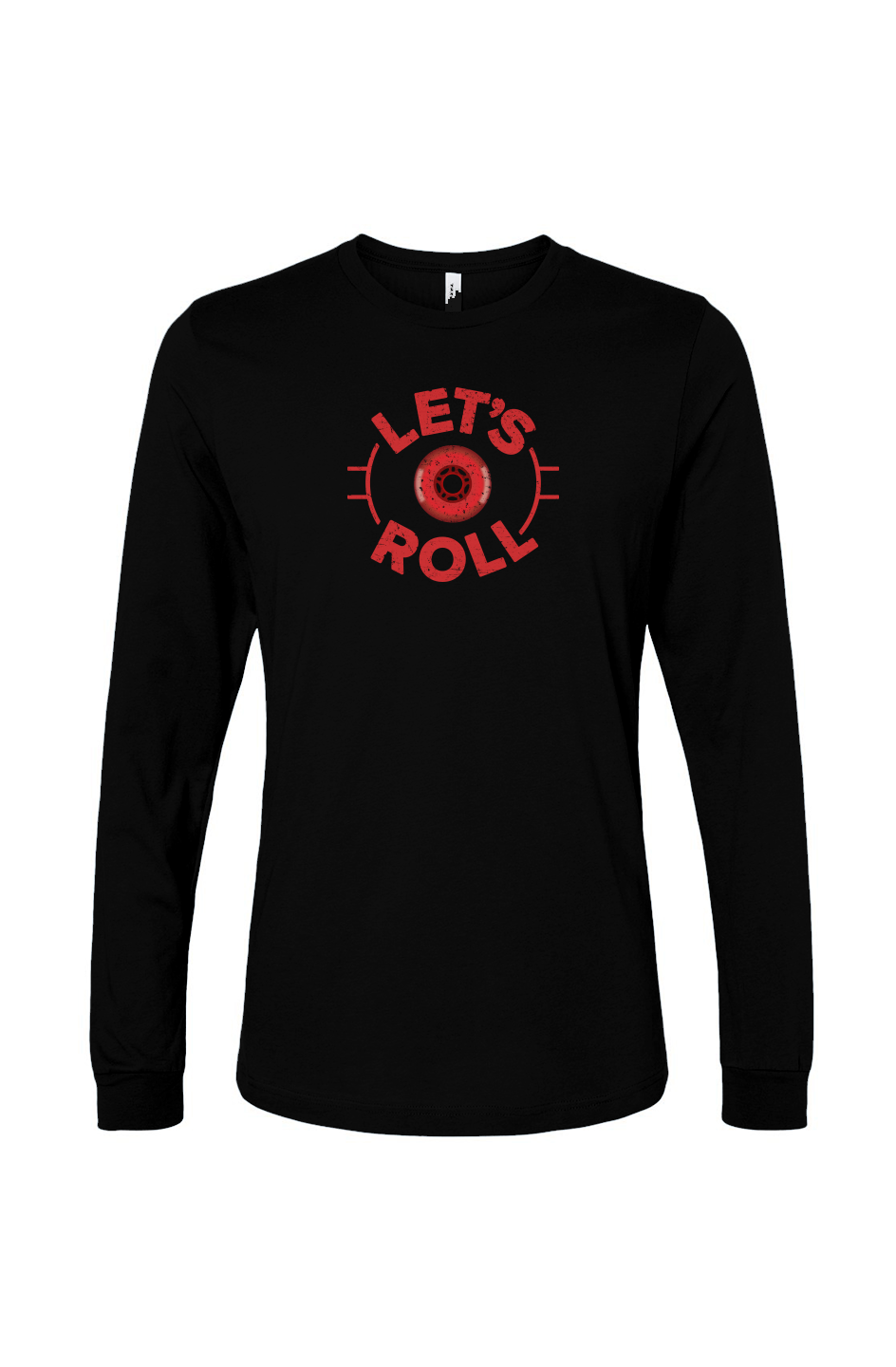 The Benchwarmer Let's Roll Circle Long Sleeve Black | Barn Garb Hockey Threads