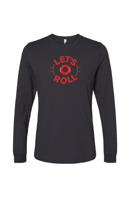 The Benchwarmer Let's Roll Circle Long Sleeve Charcoal | Barn Garb Hockey Threads