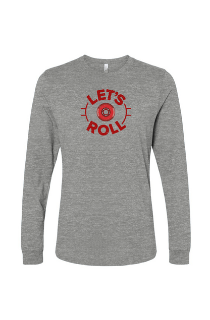 The Benchwarmer Let's Roll Circle Long Sleeve Grey | Barn Garb Hockey Threads