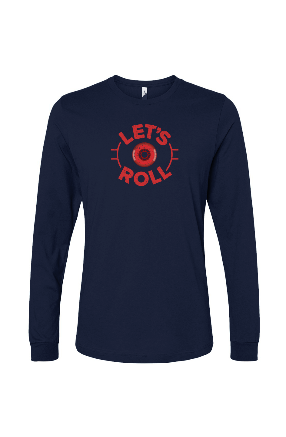 The Benchwarmer Let's Roll Circle Long Sleeve Navy Blue | Barn Garb Hockey Threads