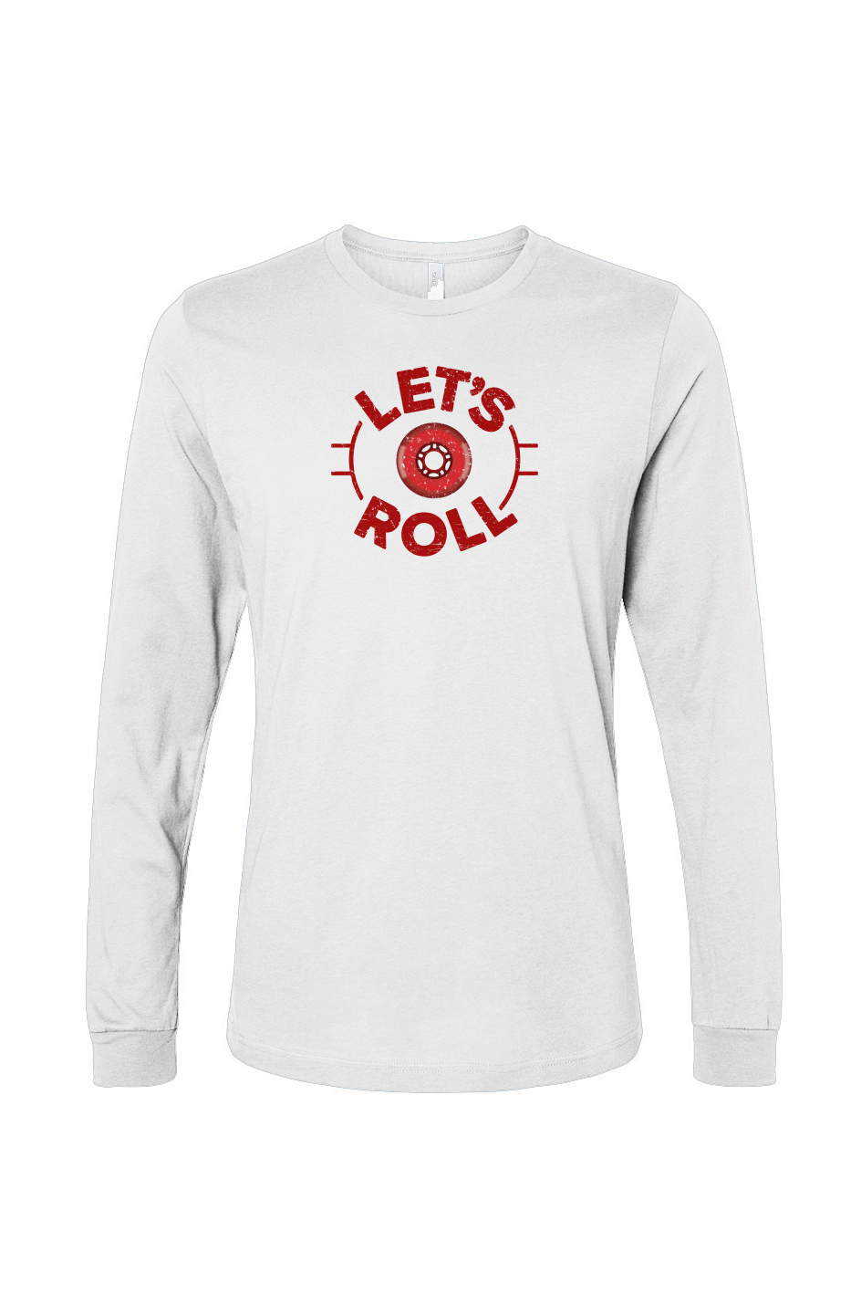 The Benchwarmer Let's Roll Circle Long Sleeve White | Barn Garb Hockey Threads