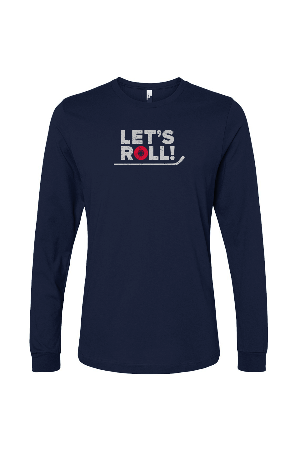 The Benchwarmer Let's Roll Long Sleeve Navy Blue | Barn Garb Hockey Threads