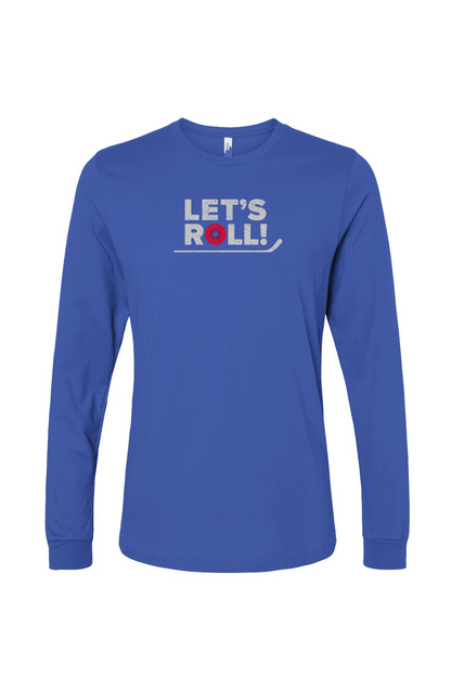 The Benchwarmer Let's Roll Long Sleeve Royal Blue | Barn Garb Hockey Threads