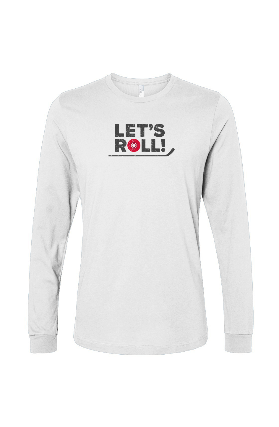The Benchwarmer Lets Roll Long Sleeve White | Barn Garb Hockey Threads
