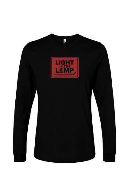 The Benchwarmer Light the Lamp Badge Long Sleeve Black | Barn Garb Hockey Threads