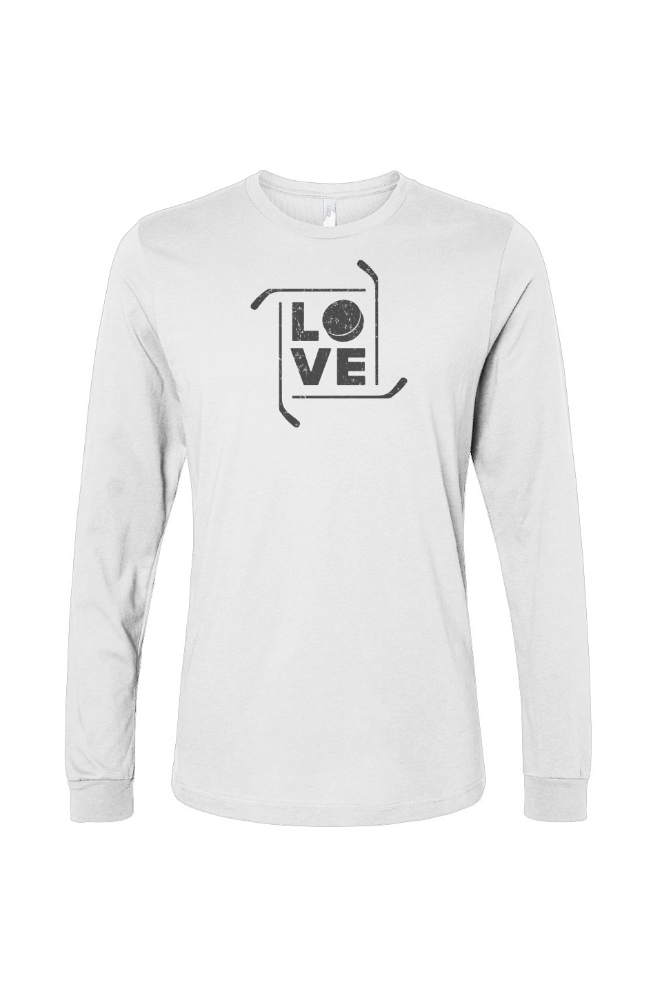 The Benchwarmer Love the Game Long Sleeve White | Barn Garb Hockey Threads