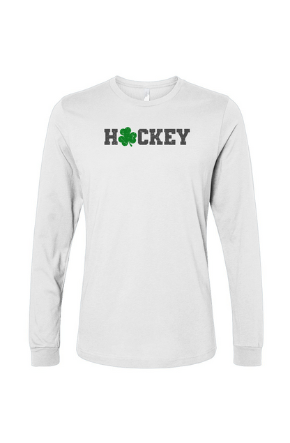 The Benchwarmer Lucky Shammy Long Sleeve White | Barn Garb Hockey Threads