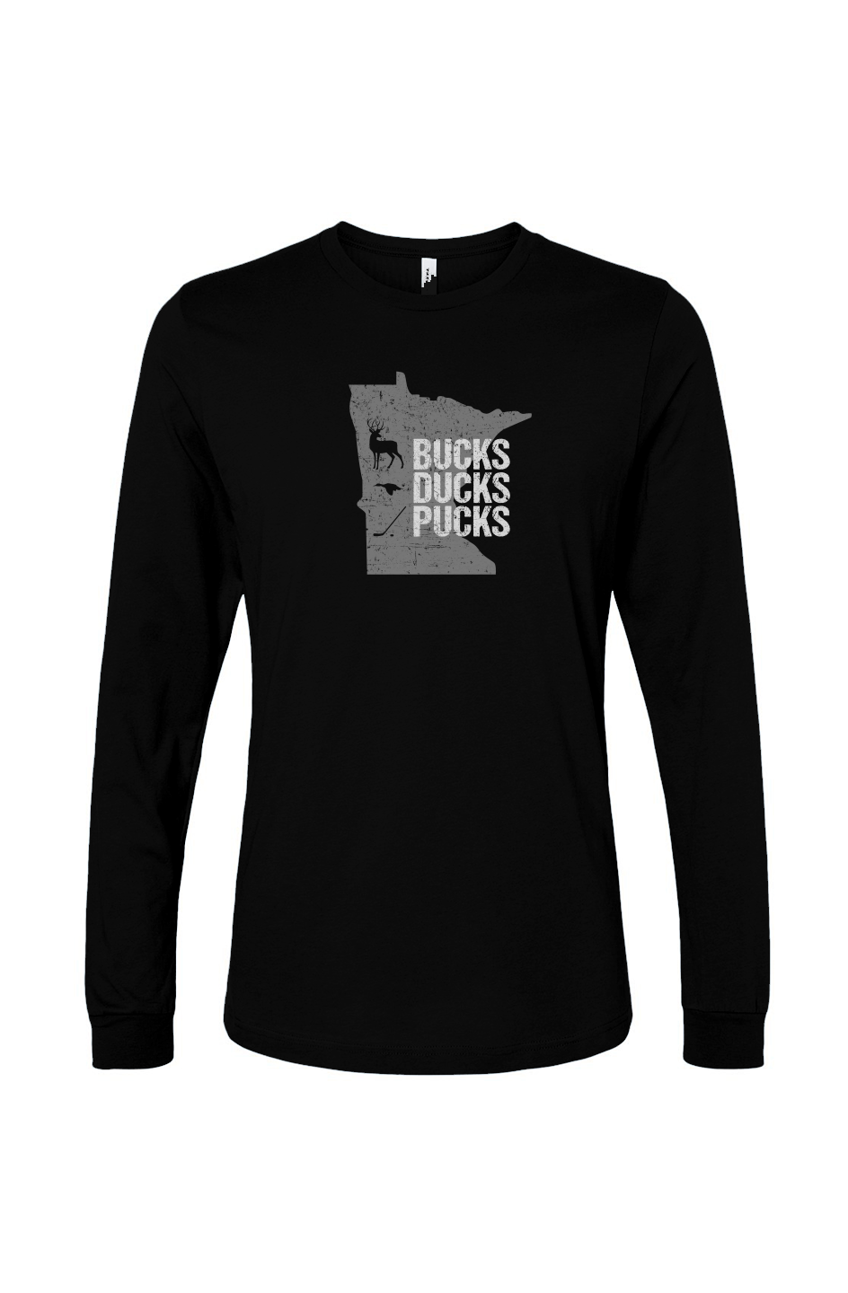 The Benchwarmer Minnesota Hunting Long Sleeve Black | Barn Garb Hockey Threads