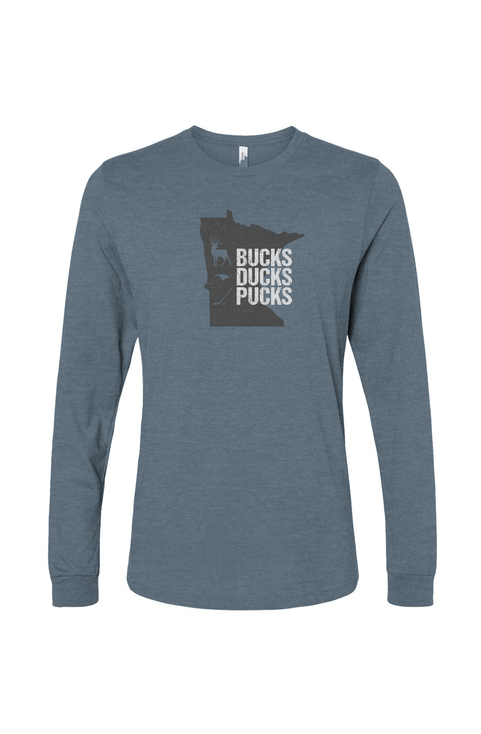 The Benchwarmer Minnesota Hunting Long Sleeve Heather Slate | Barn Garb Hockey Threads