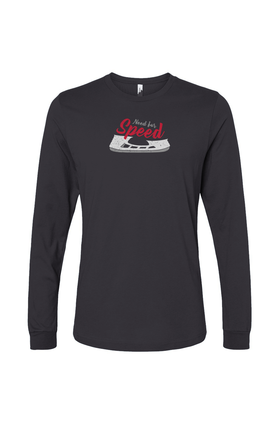 The Benchwarmer Need for Speed Long Sleeve Dark Grey | Barn Garb Hockey Threads