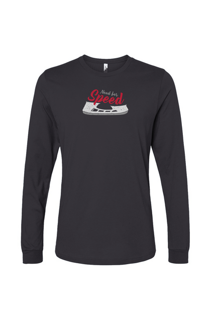 The Benchwarmer Need for Speed Long Sleeve Dark Grey | Barn Garb Hockey Threads