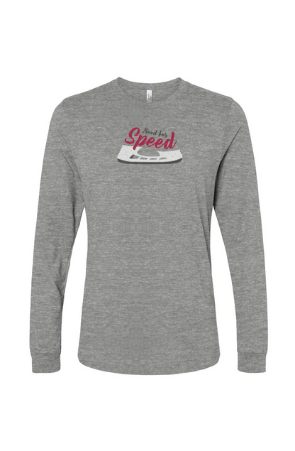 The Benchwarmer Need for Speed Long Sleeve Grey | Barn Garb Hockey Threads
