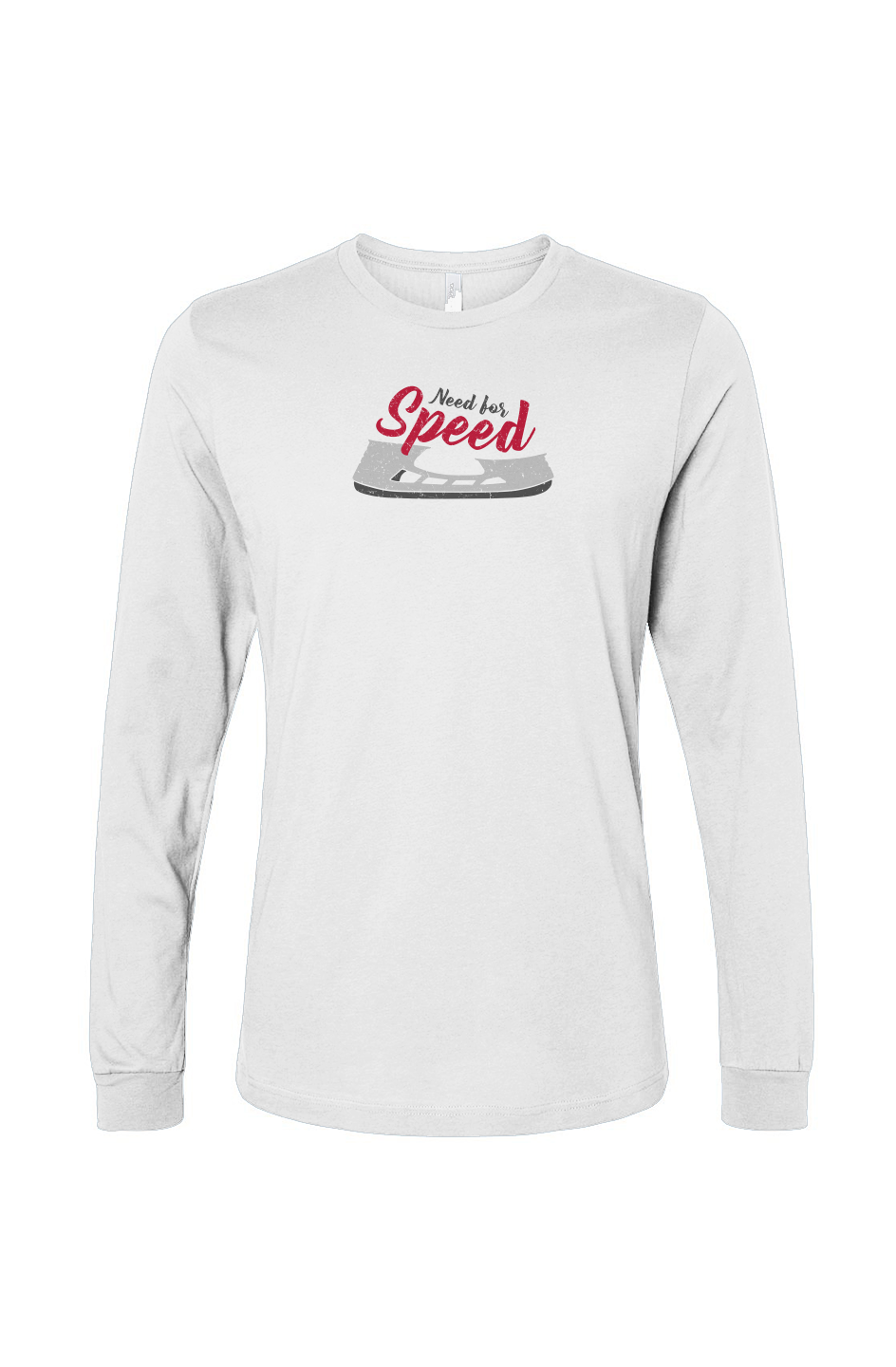 The Benchwarmer Need for Speed Long Sleeve White | Barn Garb Hockey Threads