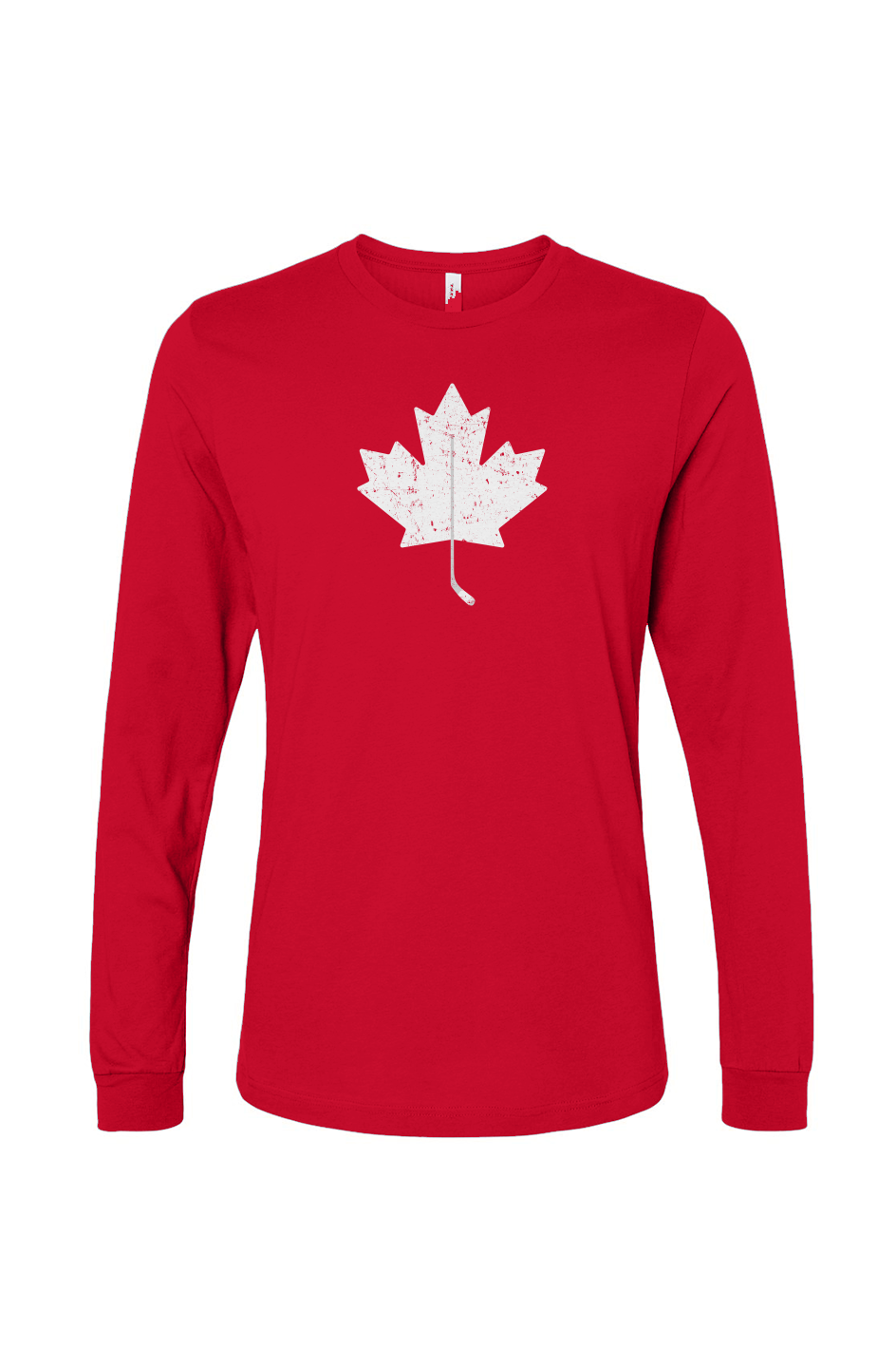 The Benchwarmer Northern Twig Long Sleeve Red | Barn Garb Hockey Threads