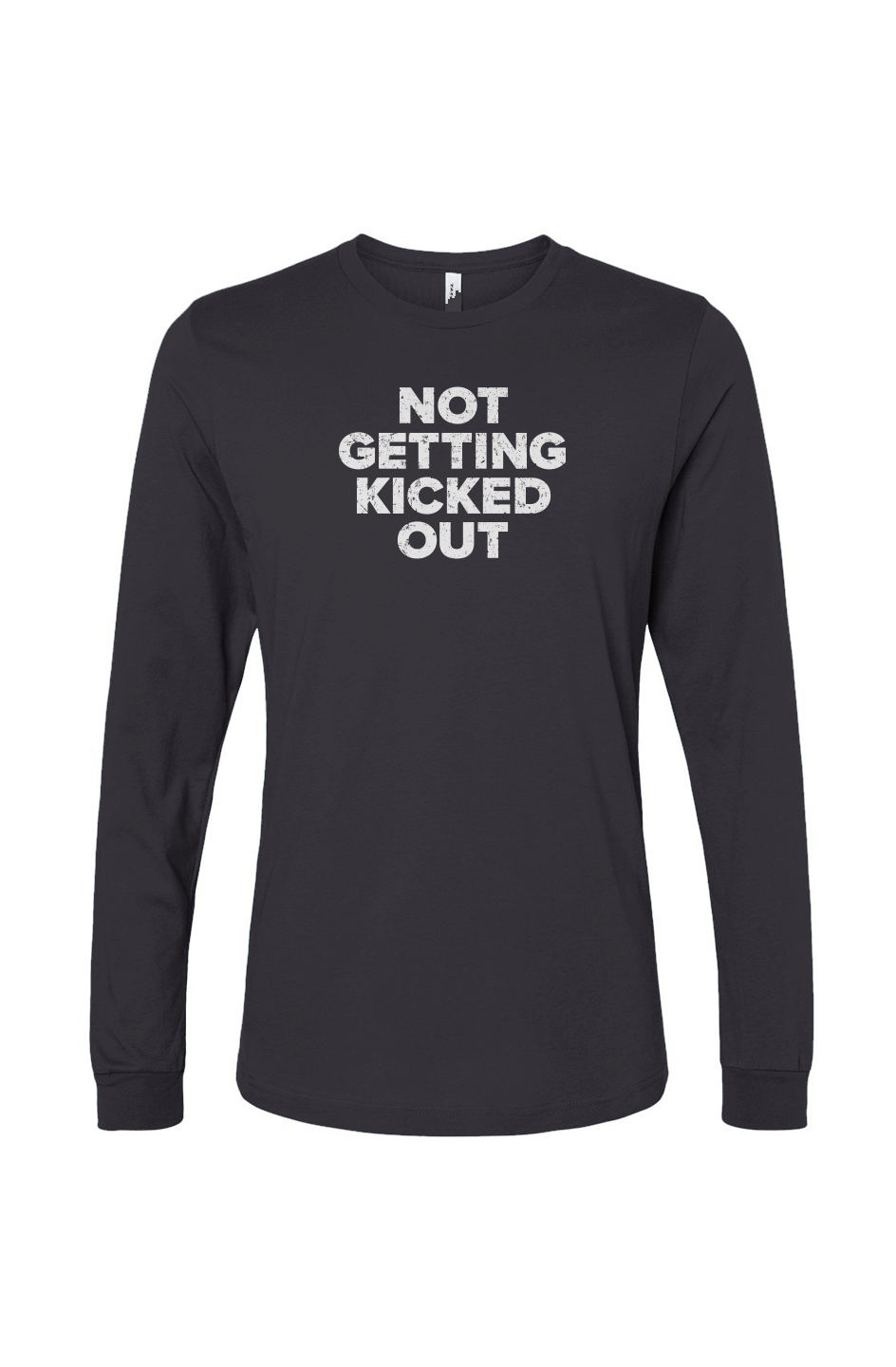 The Benchwarmer Not Getting Kicked Out Long Sleeve Charcoal | Barn Garb Hockey Threads
