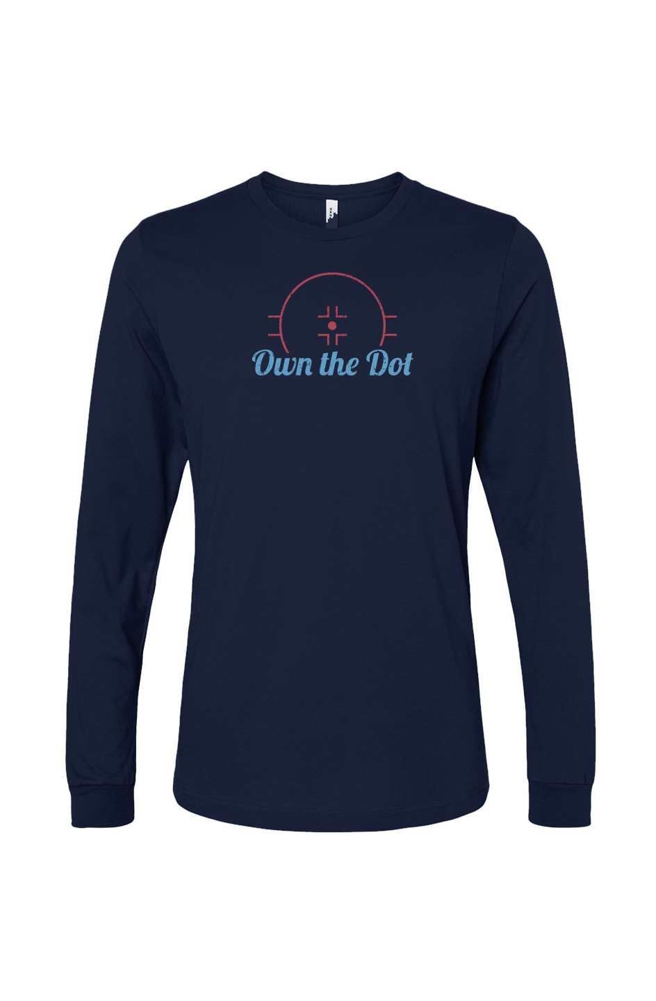 The Benchwarmer Own the Dot Long Sleeve Navy Blue | Barn Garb Hockey Threads