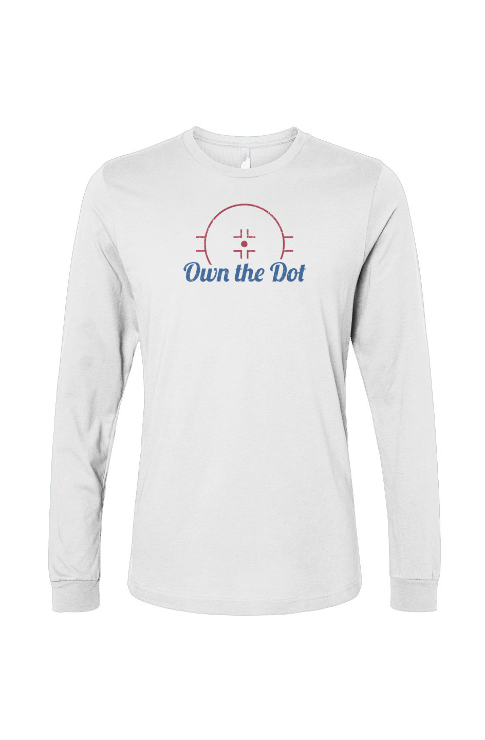 The Benchwarmer Own the Dot Long Sleeve White | Barn Garb Hockey Threads