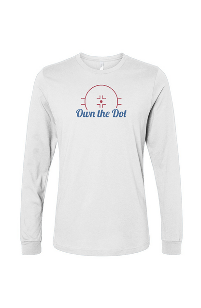 The Benchwarmer Own the Dot Long Sleeve White | Barn Garb Hockey Threads