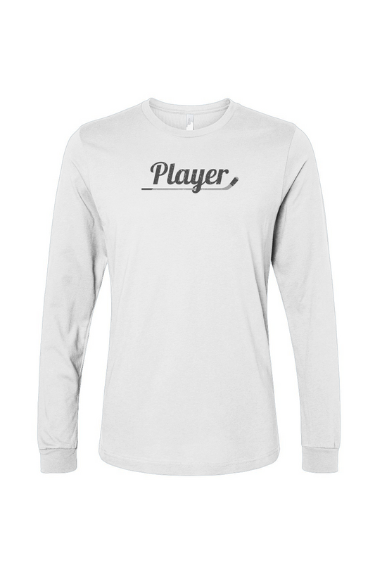 The Benchwarmer Player Long Sleeve White | Barn Garb Hockey Threads