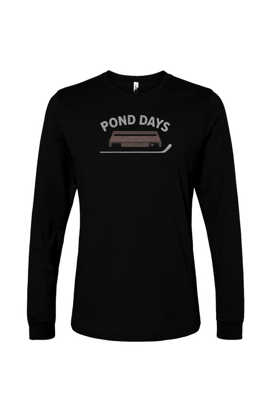 The Benchwarmer Pond Days Long Sleeve Black | Barn Garb Hockey Threads