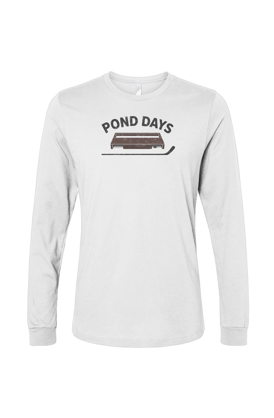 The Benchwarmer Pond Days Long Sleeve White | Barn Garb Hockey Threads