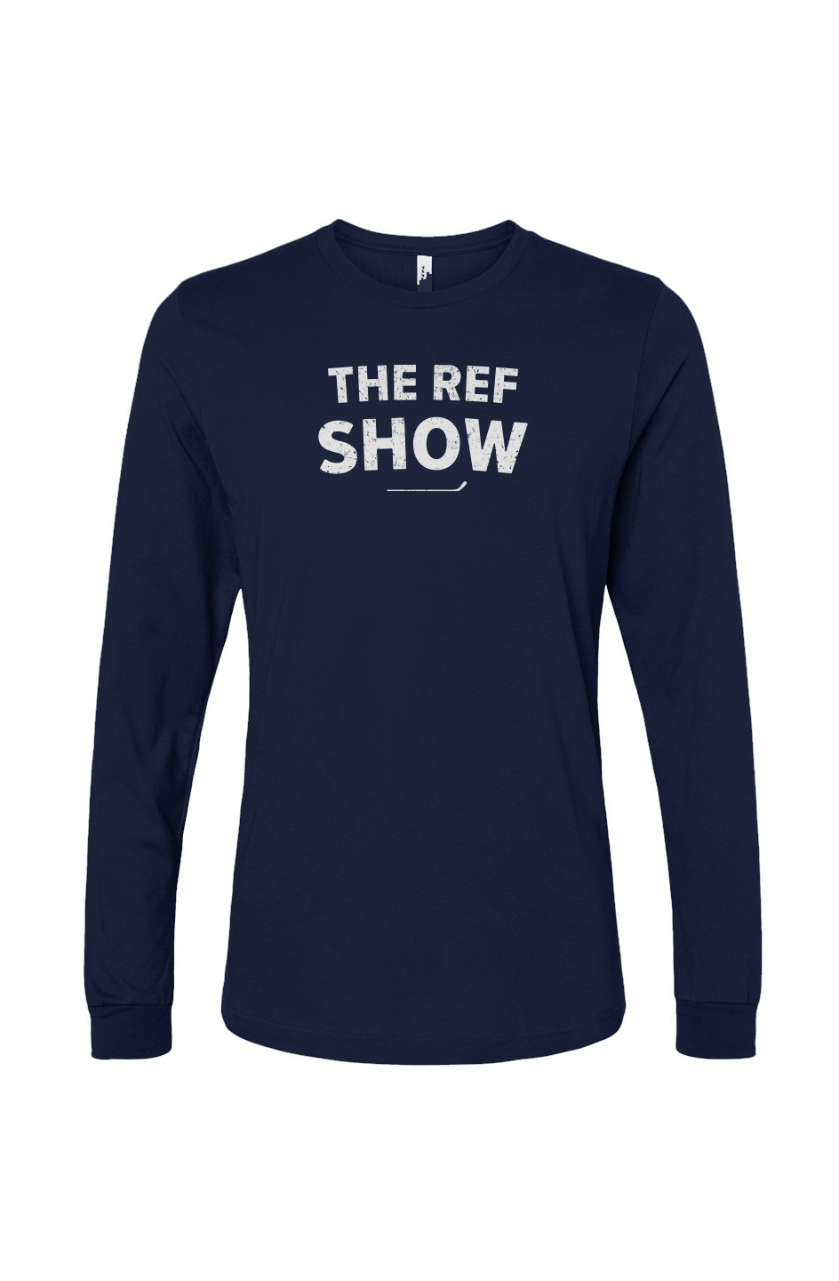 The Benchwarmer Ref Show Long Sleeve Navy Blue | Barn Garb Hockey Threads