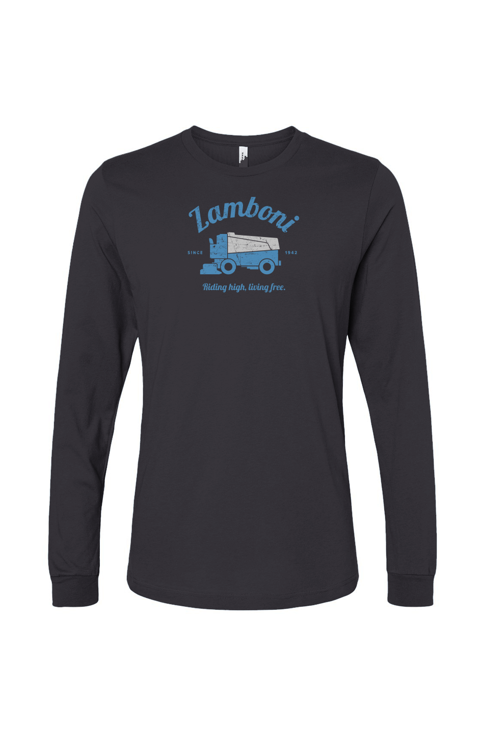 The Benchwarmer Riding High Living Free Long Sleeve Dark Grey | Barn Garb Hockey Threads