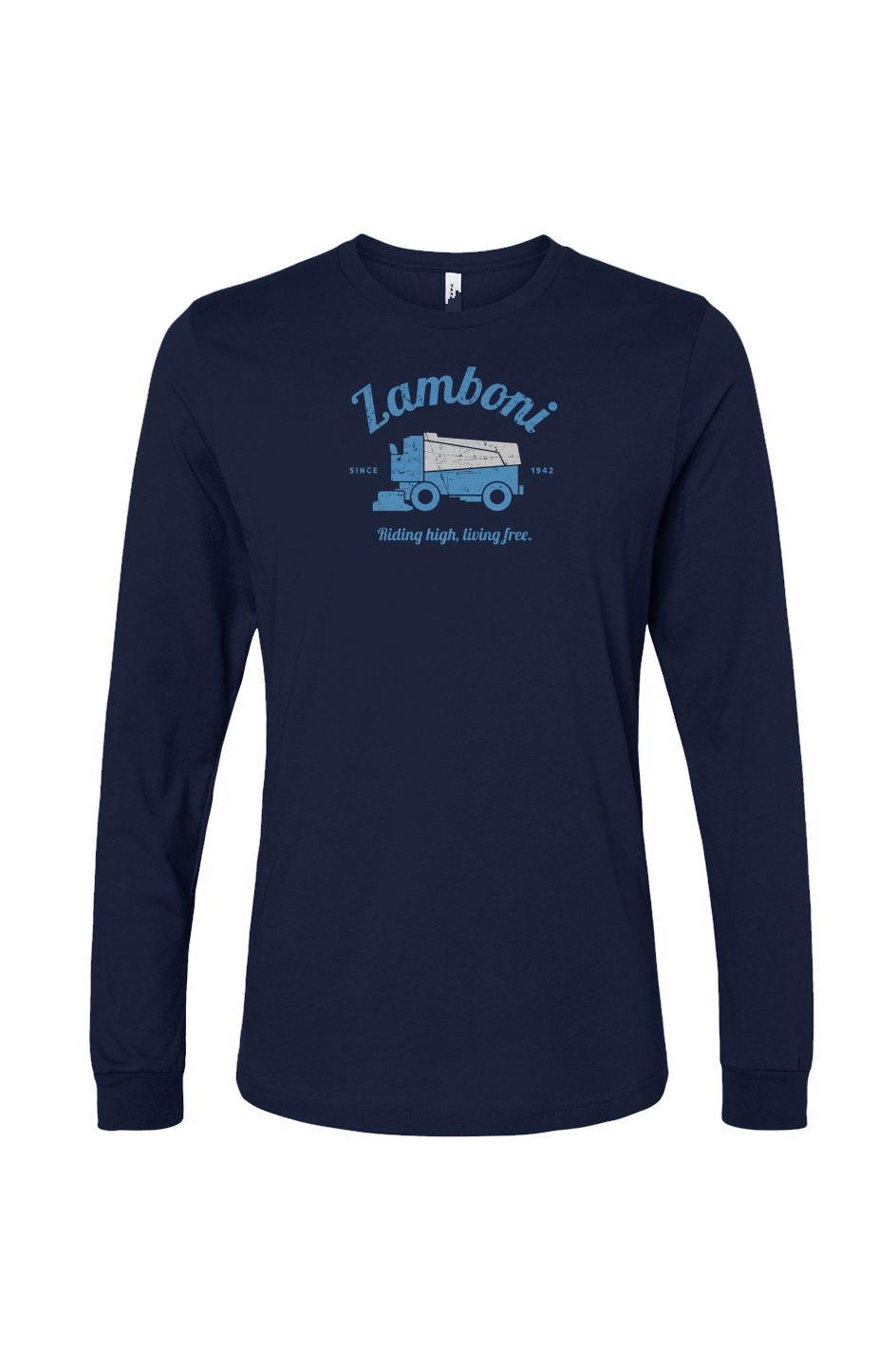 The Benchwarmer Riding High Living Free Long Sleeve Navy Blue | Barn Garb Hockey Threads