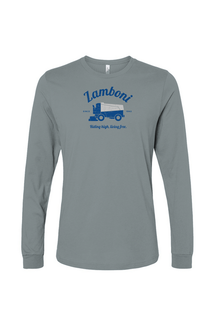 The Benchwarmer Riding High Living Free Long Sleeve Slate Blue | Barn Garb Hockey Threads
