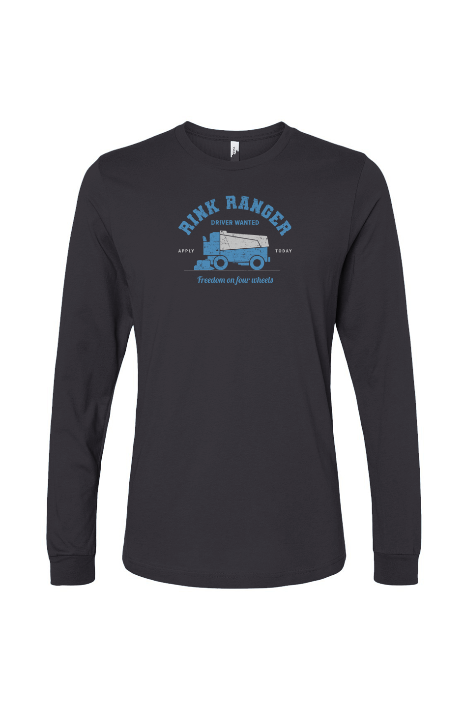 The Benchwarmer Rink Ranger Long Sleeve Charcoal | Barn Garb Hockey Threads