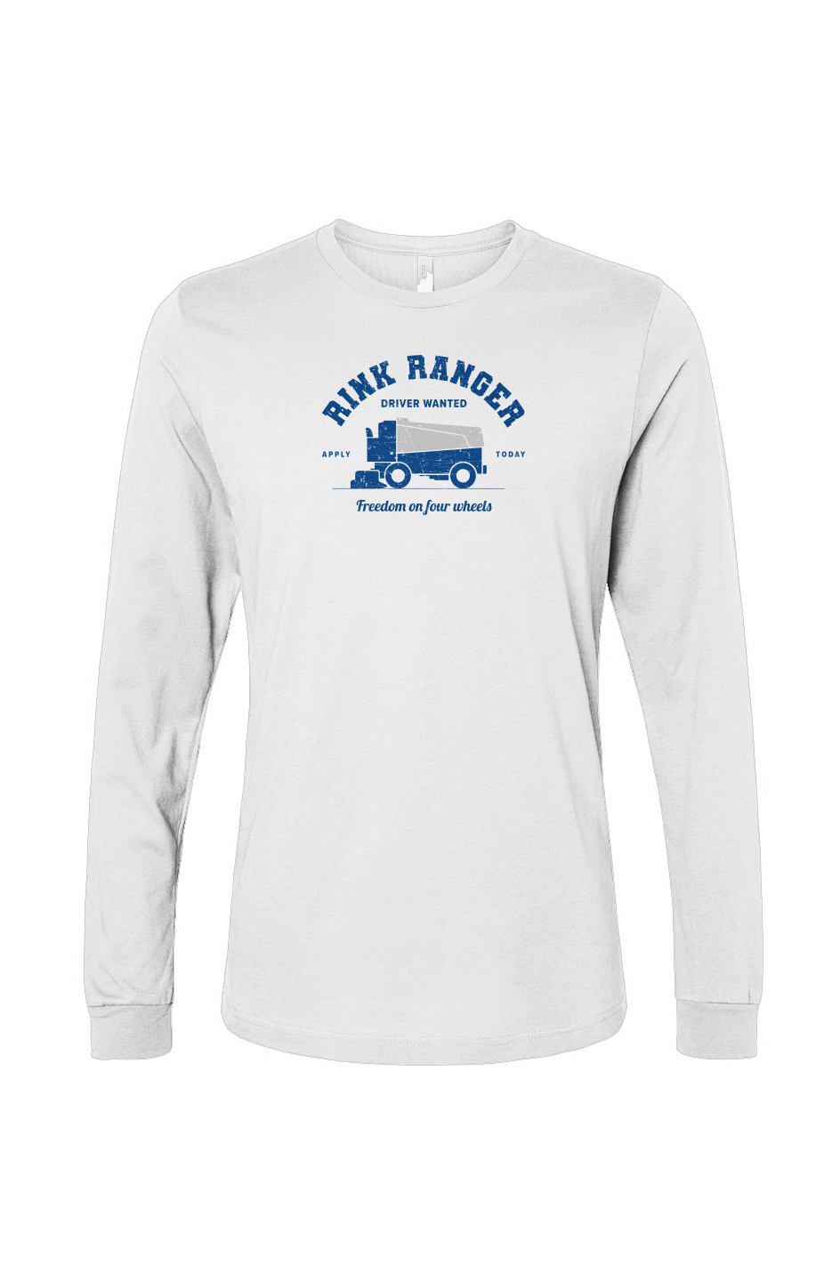 The Benchwarmer Rink Ranger Long Sleeve White | Barn Garb Hockey Threads