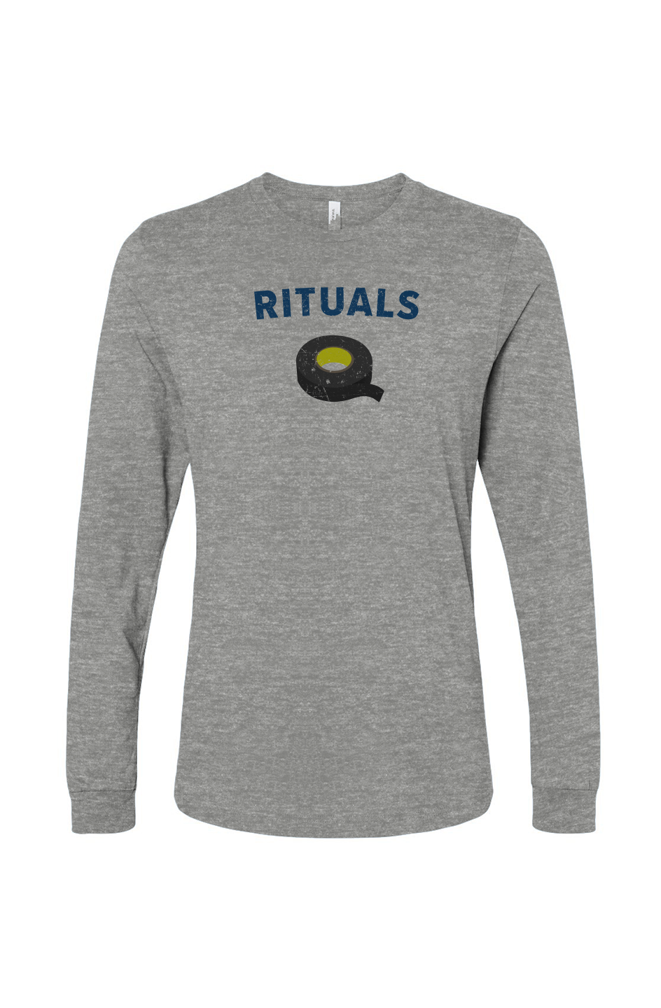 The Benchwarmer Rituals Black Tape Long Sleeve Grey | Barn Garb Hockey Threads