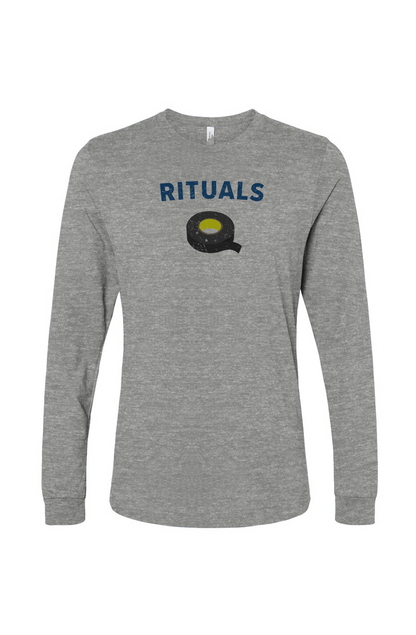 The Benchwarmer Rituals Black Tape Long Sleeve Grey | Barn Garb Hockey Threads