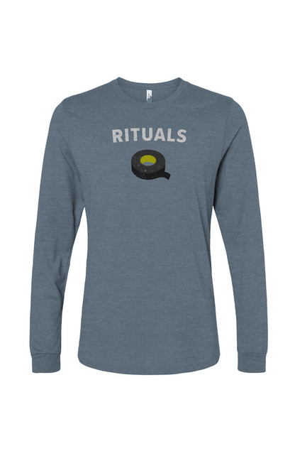 The Benchwarmer Rituals Black Tape Long Sleeve Slate | Barn Garb Hockey Threads