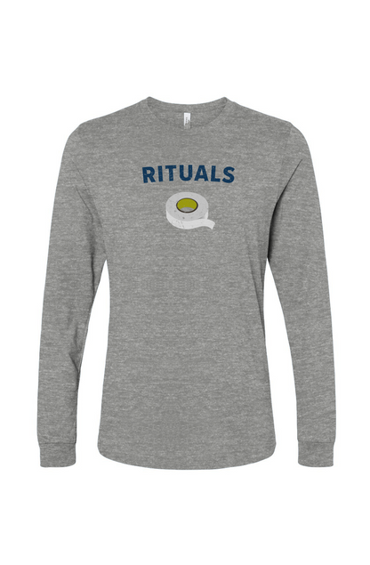 The Benchwarmer Rituals White Tape Long Sleeve Grey | Barn Garb Hockey Threads