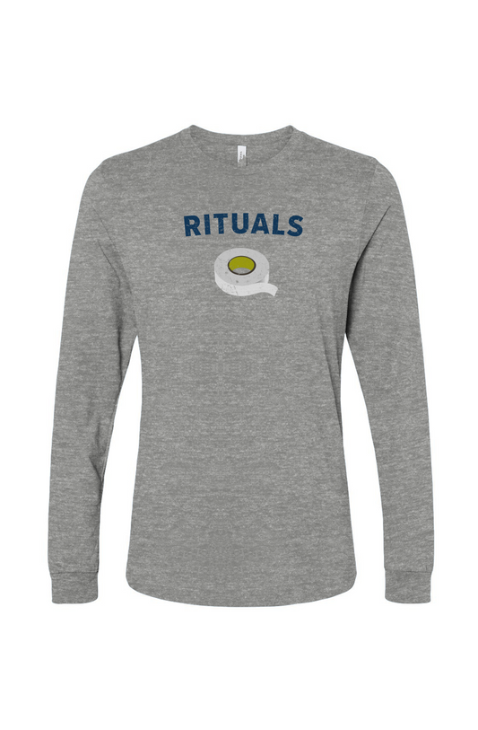 The Benchwarmer Rituals White Tape Long Sleeve Grey | Barn Garb Hockey Threads