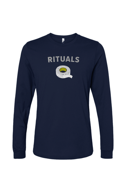 The Benchwarmer Rituals White Tape Long Sleeve Navy Blue | Barn Garb Hockey Threads
