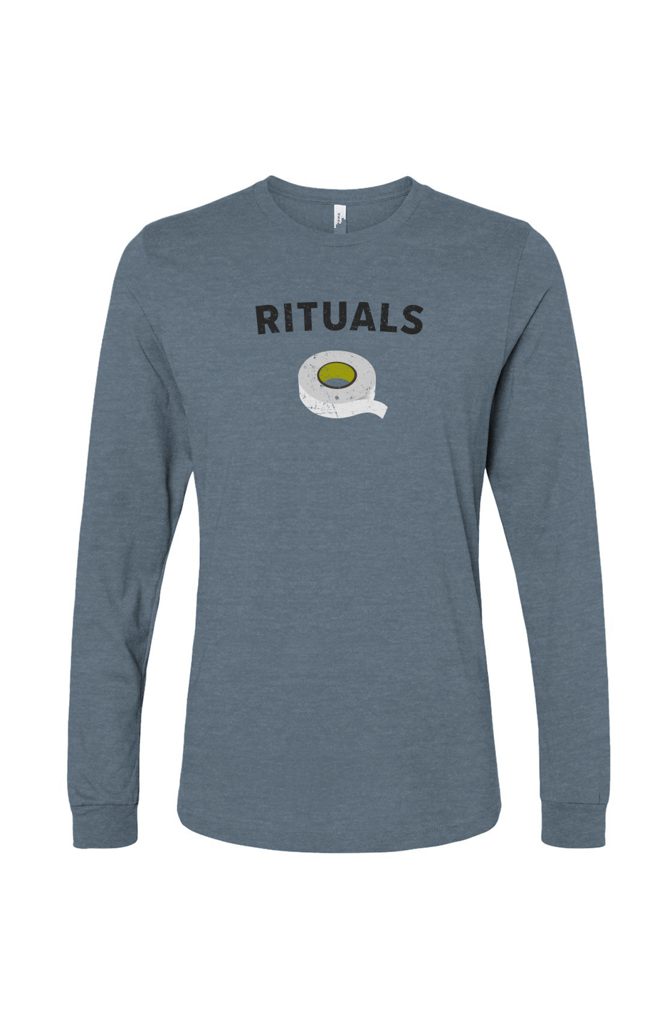 The Benchwarmer Rituals White Tape Long Sleeve Slate | Barn Garb Hockey Threads