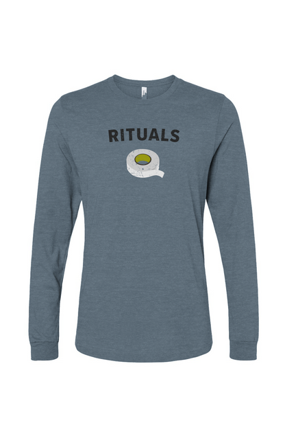 The Benchwarmer Rituals White Tape Long Sleeve Slate | Barn Garb Hockey Threads